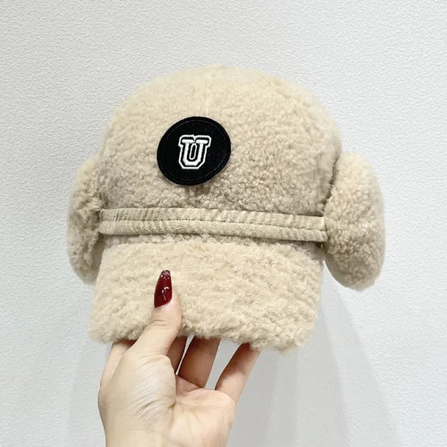 Versatile Letters Lamb Wool Baseball Cap For Women Khaki - Shop at LoveMi