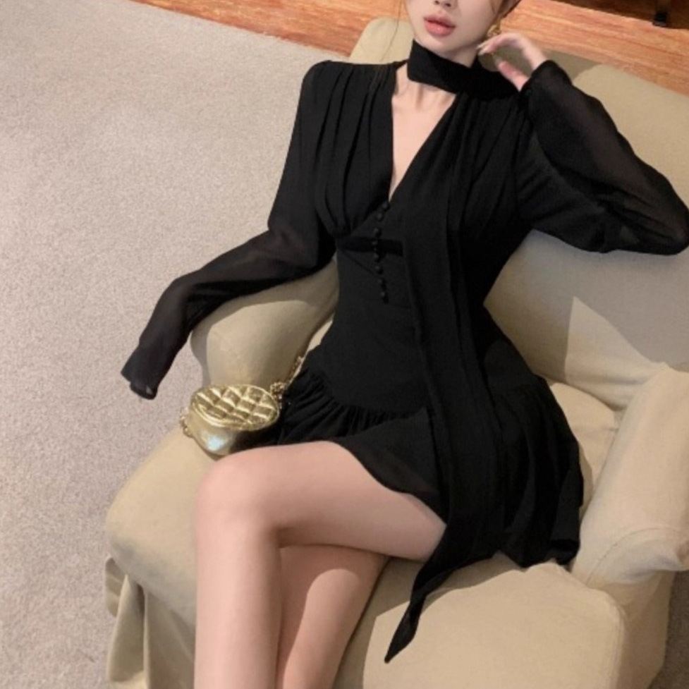 Trendy Waist-cinched Purple Halter Dress For Women