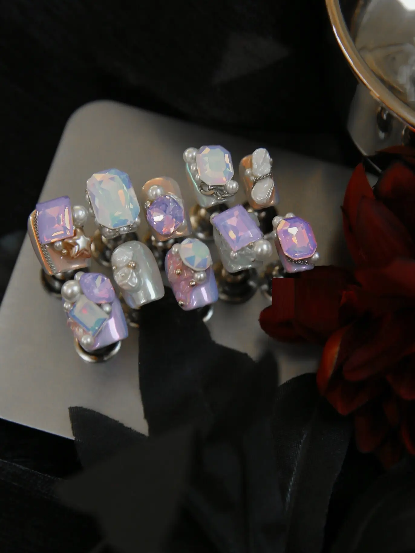 Douji Wear Armor Tourmaline Fairy Crown K9 Gem Aurora Manicure