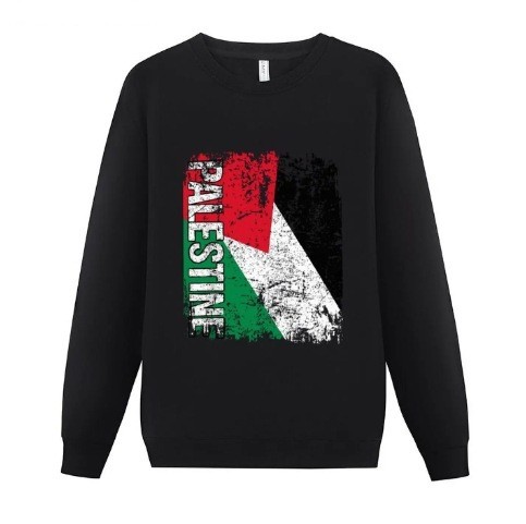 Men's Round Neck Printed Sweater With Theme