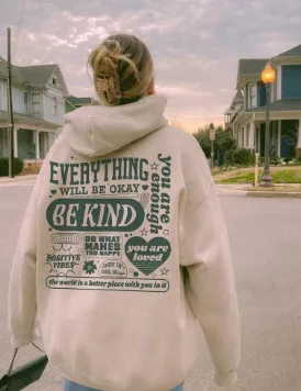 European And American Letters Loose Comfortable Plus Size Printed Hoodie White - Shop at LoveMi
