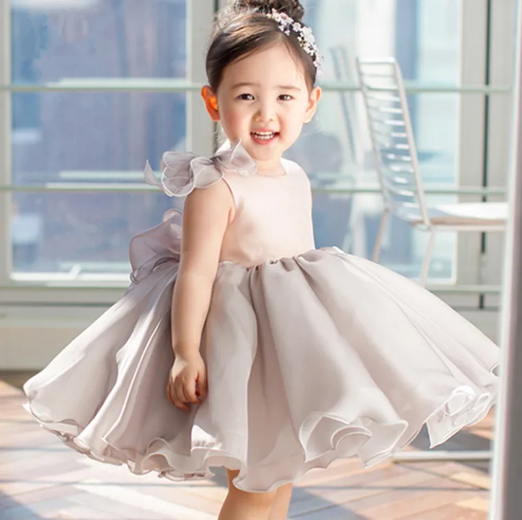 Girls' Piano Birthday Performance Costume Evening Dress