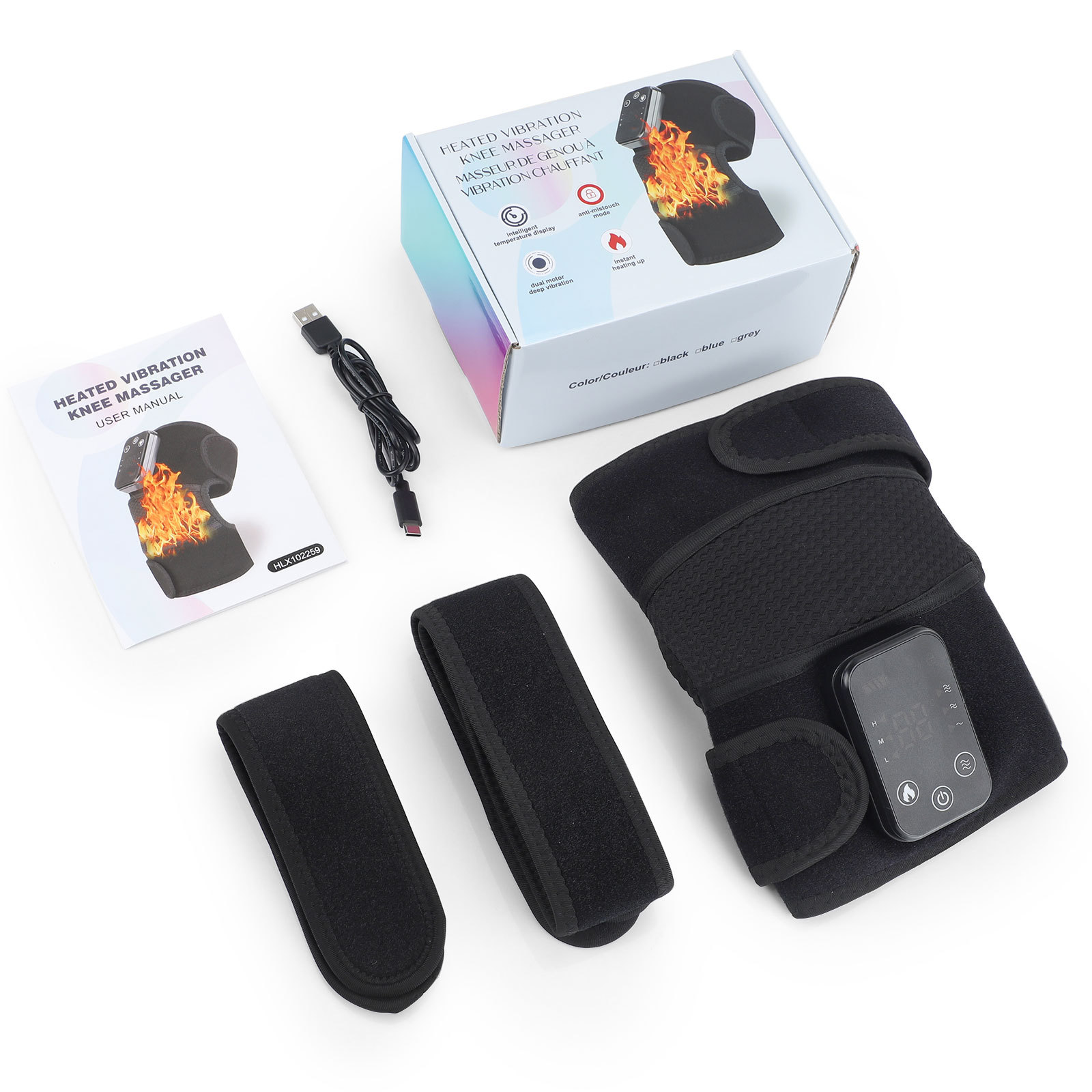 Title 5, Intelligent Heating Vibration Massage Kneecap S...