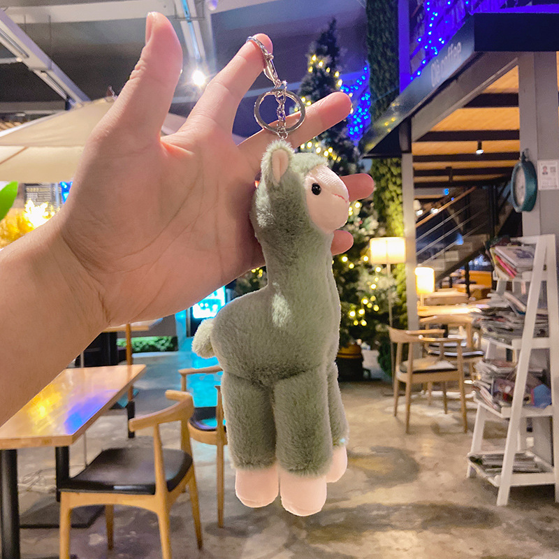 Plush Alpaca Doll Style Handbag Pendant Keychain