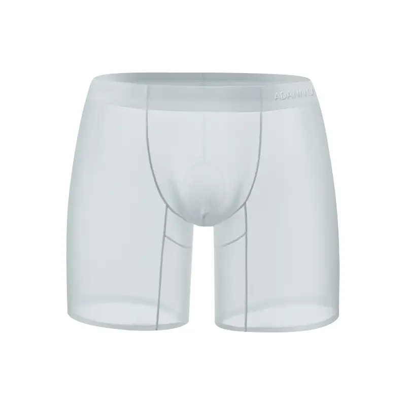 Men's Transparent Mesh Boxers Solid Color Underwear