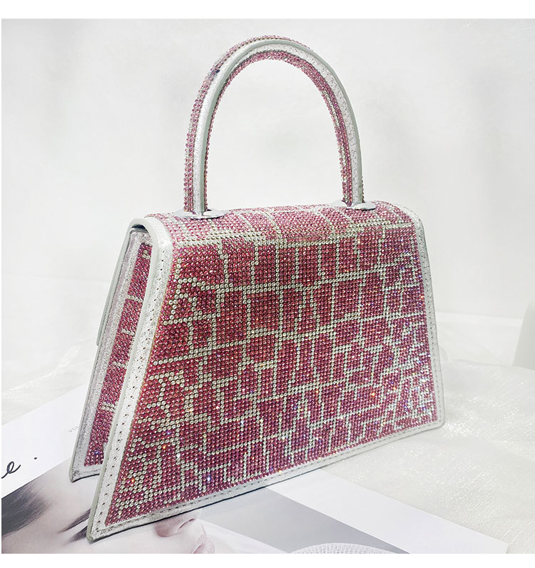 Title 24, Colorful Rhinestone Handheld Small Square Bag C...