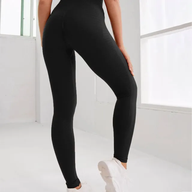 High Waist Summer Thin Women's No Embarrassment Line Nude Feel Peach Yoga Pants K02 Black - Shop at LoveMi