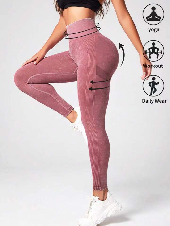 Title 7, Pantalon de yoga taille haute sans couture, eff...