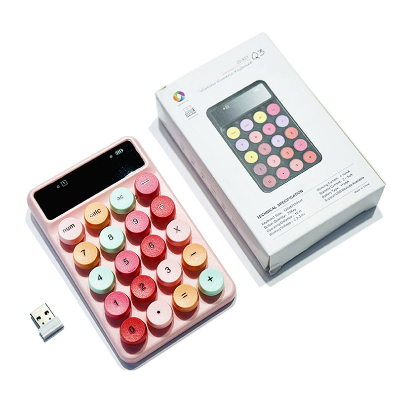 Mini-portable Complex New Q3 Wireless Digital Macaron Color Keyboard - Image 4