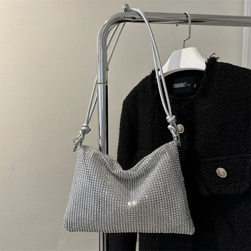 Women's Shoulder Messenger Bag Polyester - Silver