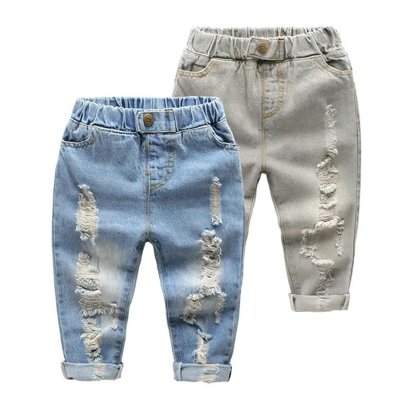 New Children's Pants Ripped Jeans Spring