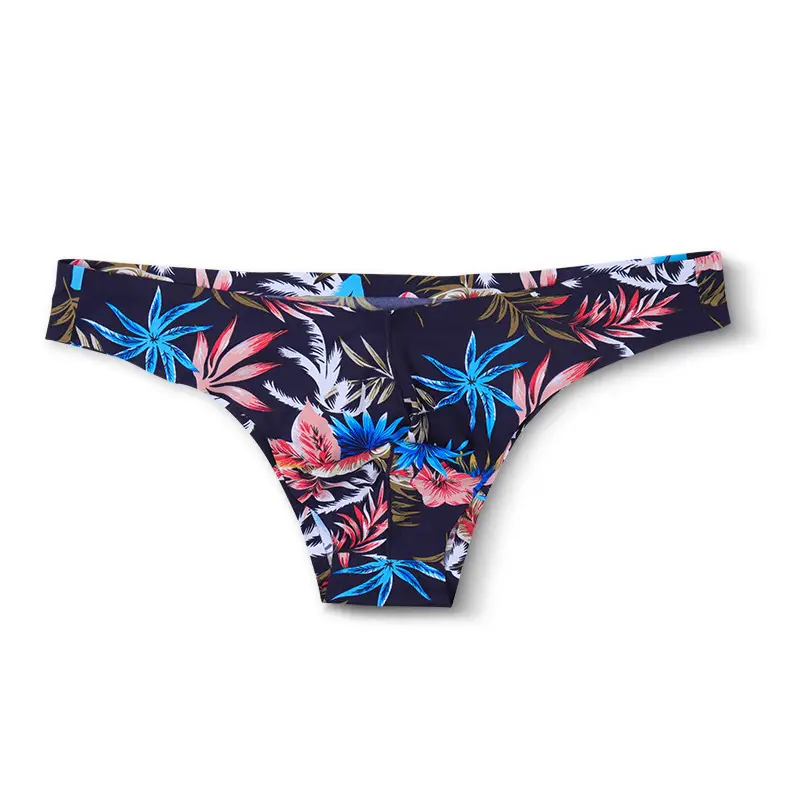 Men's Fashion Personalized Printing Ice Silk Briefs