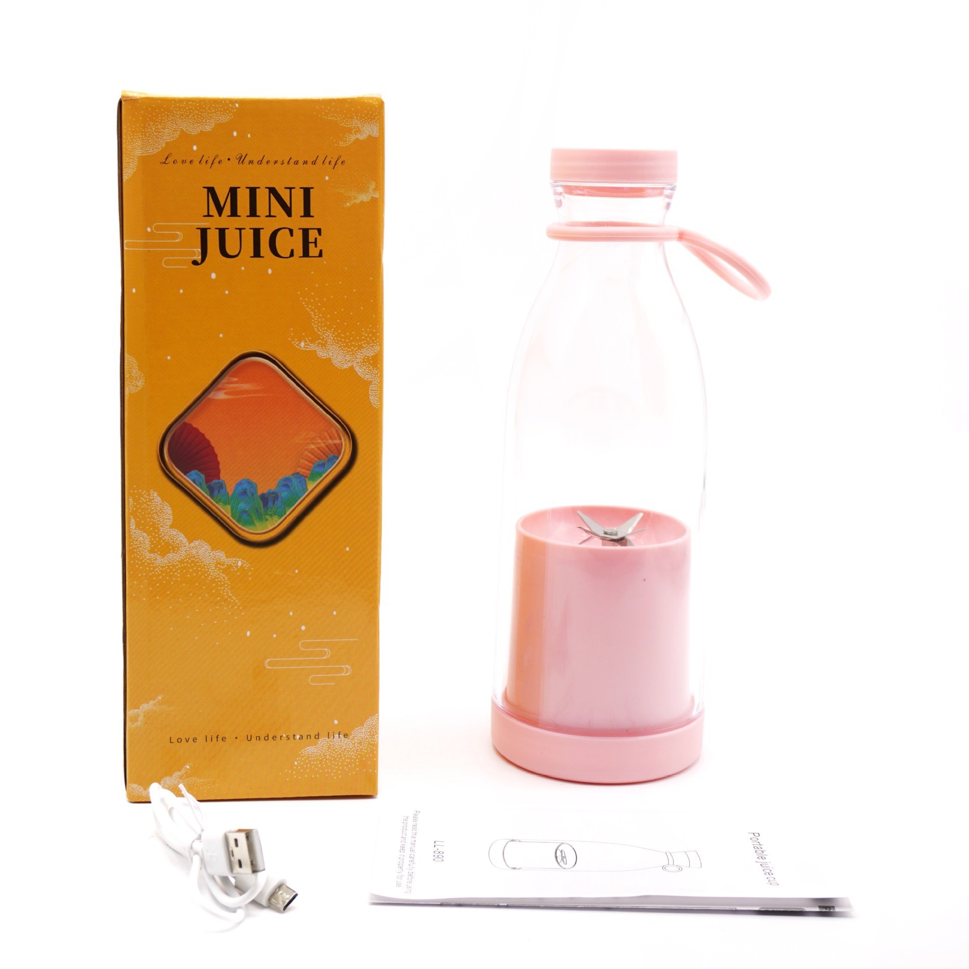 Electric USB Wine Bottle Juicer Cup 6-leaf Cutter Head Household — foto 12
