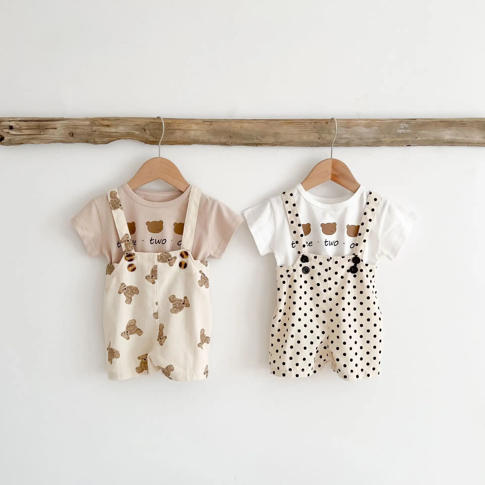 Infant Toddler Suspender Pants Bear Print