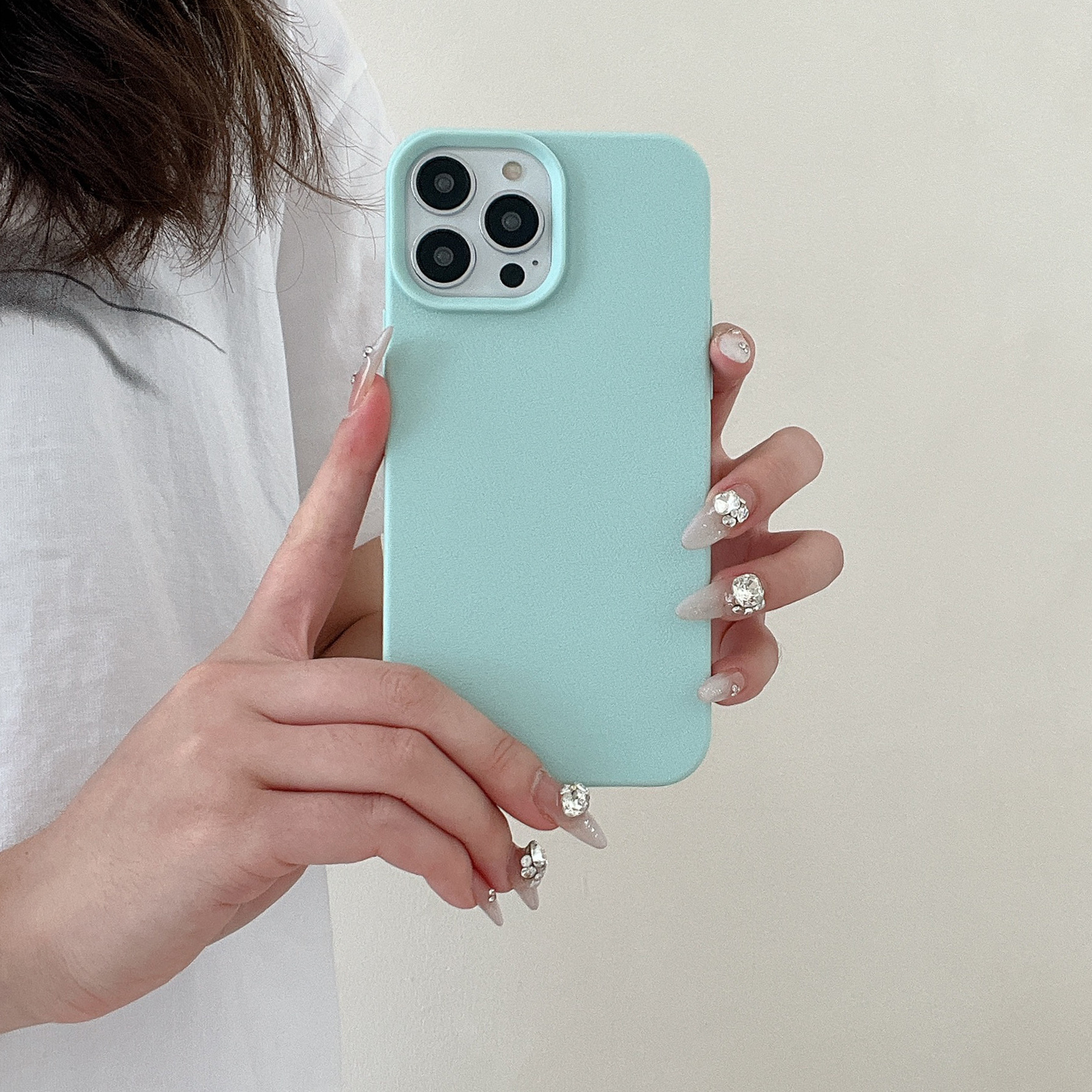 Simple Faux Leather Textured Soft Case