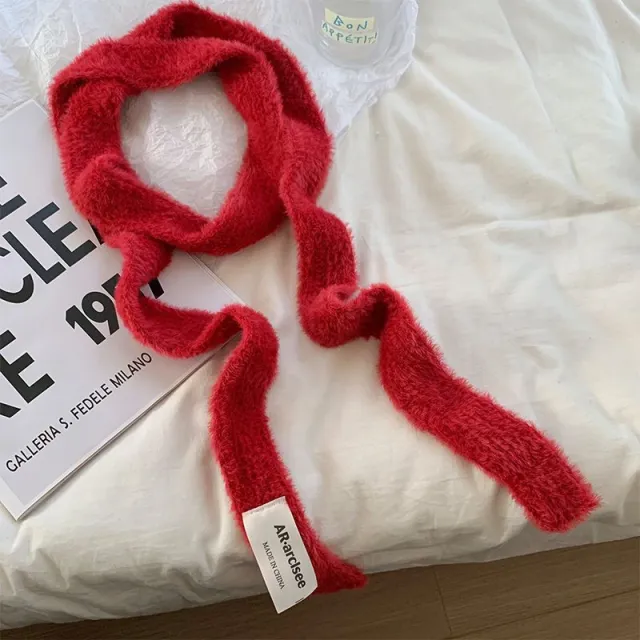 Women's Pure Color All matching Decorative Scarf Red - Shop at LoveMi