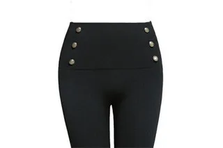 Zipper Button Hot Drilling High Waist Hip Lift Abdominal Pants Button L - Shop at LoveMi