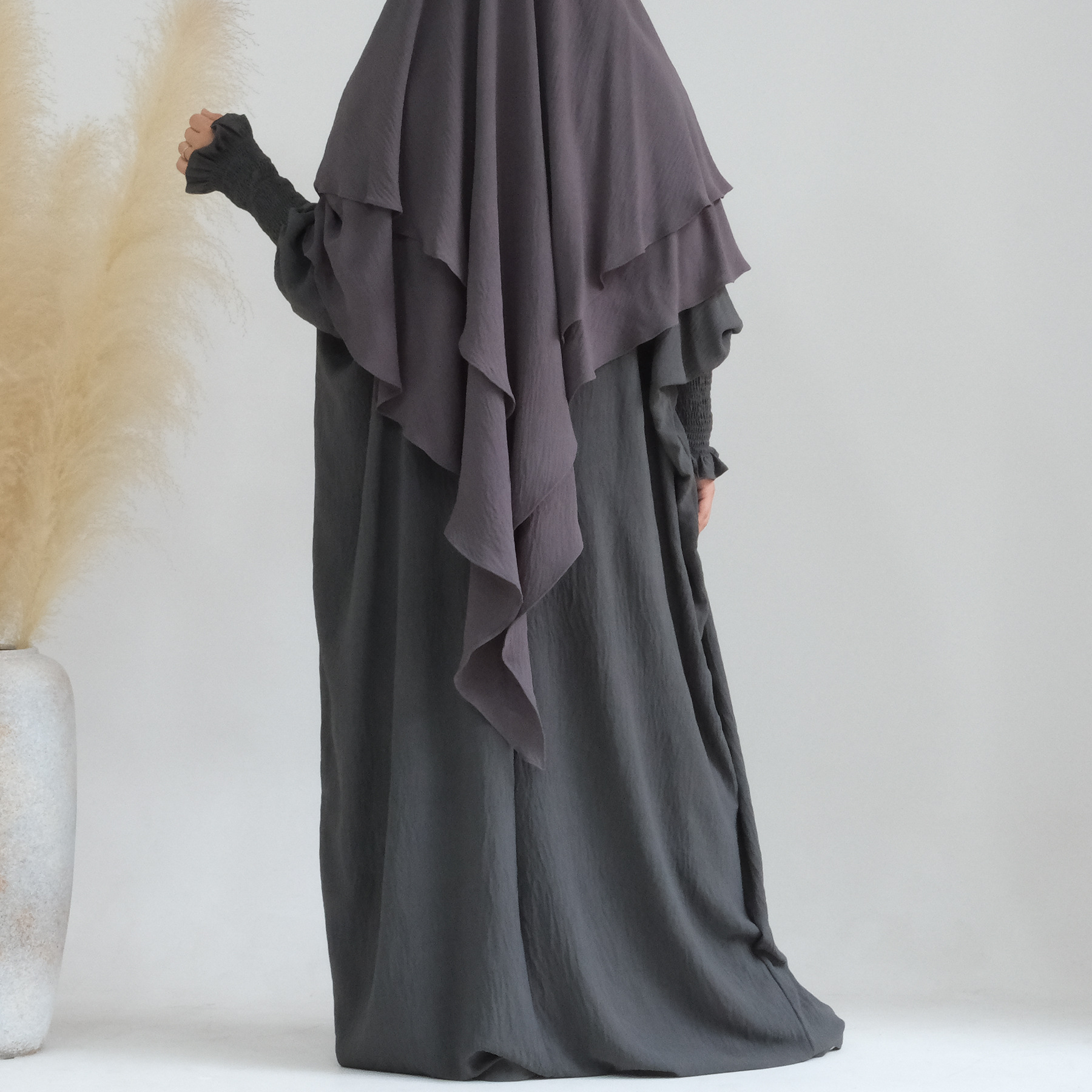 Dark Gray HJ908 Headscarf