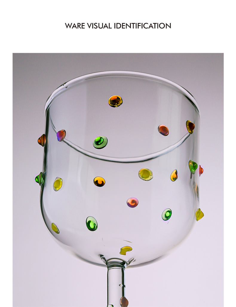 Title 2, Creative Colored Candy Bean High Beauty Wine Glass