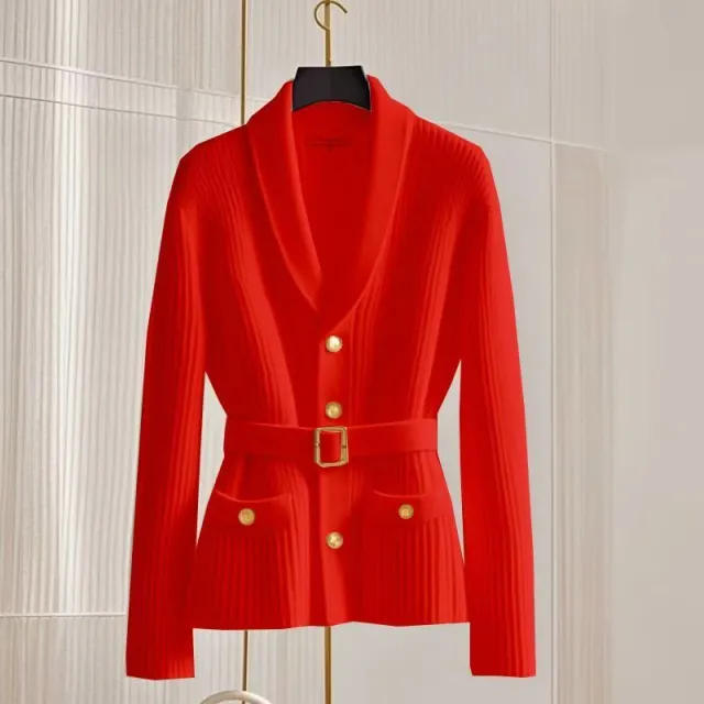 Winter Western Style Unique Chic Knitted Cardigan Sweater Red - Shop at LoveMi