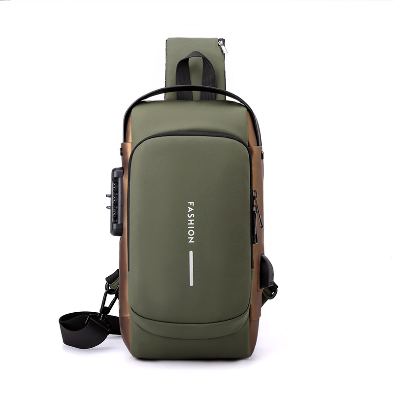Men's Password Anti-theft Chest Bag Casual Multifunctional - Picture 12 of 14