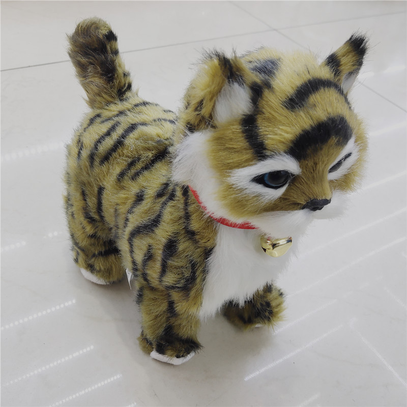 Electric Plush Simulation Motion-Activated Walking Cat With Meowing And Light-Controlled Plush Toy 4
