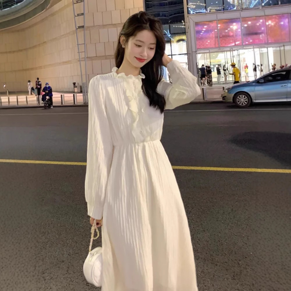 Long Sleeve French Style Temperament Dress