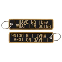 Simple Quotation Weaving Mark Fabric Keychain Accessories - 13 Style - View 1