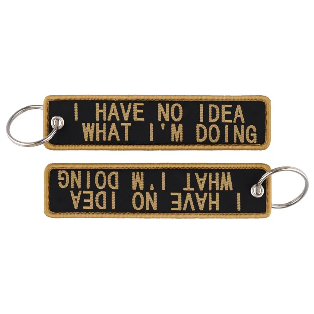 Simple Quotation Weaving Mark Fabric Keychain Accessories 13 Style - Shop at LoveMi
