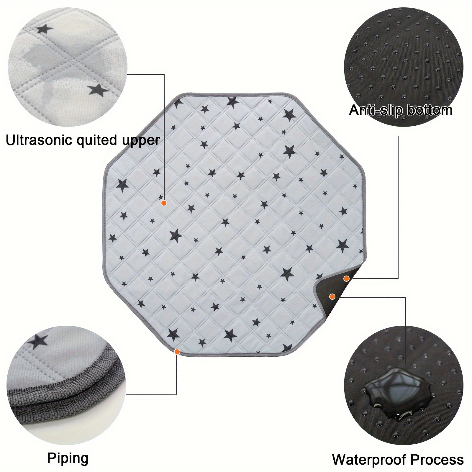 New Washable Octagonal Dog Potty Pad 2