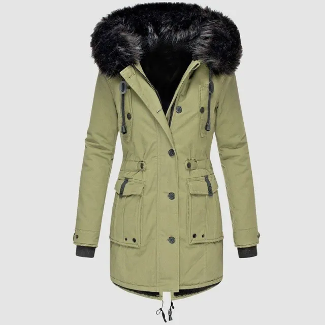 Women's Clothing Fleece lined Thickened Women's Cotton Padded Clothing Women's Winter Green - Shop at LoveMi