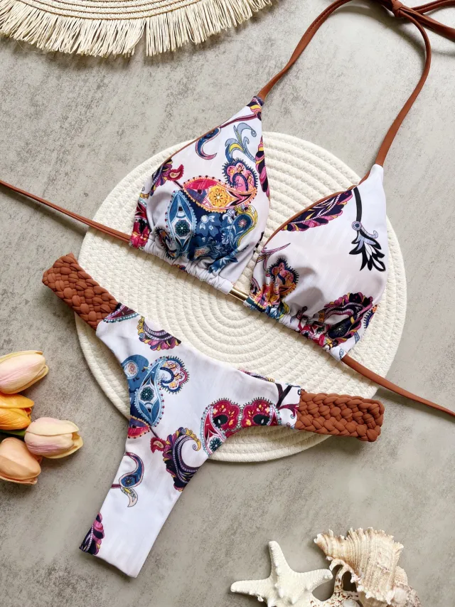 Braid Rope Print Bikini For Women Rt2511 S - Shop at LoveMi
