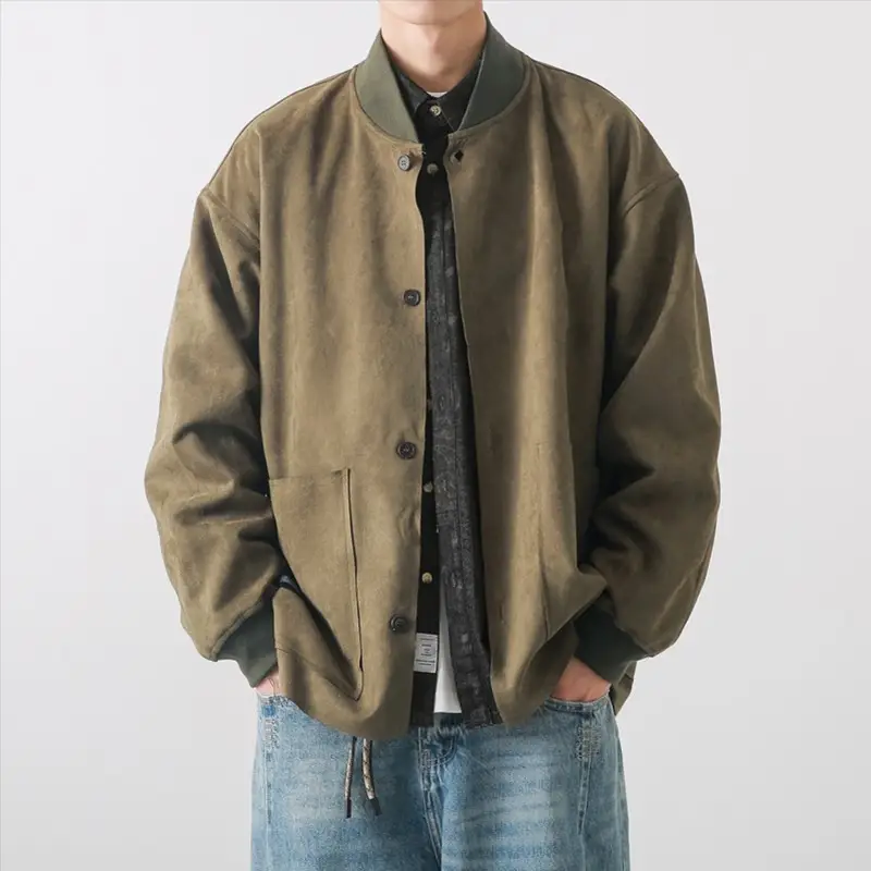 Vintage Suede Loose Men's Casual Jacket