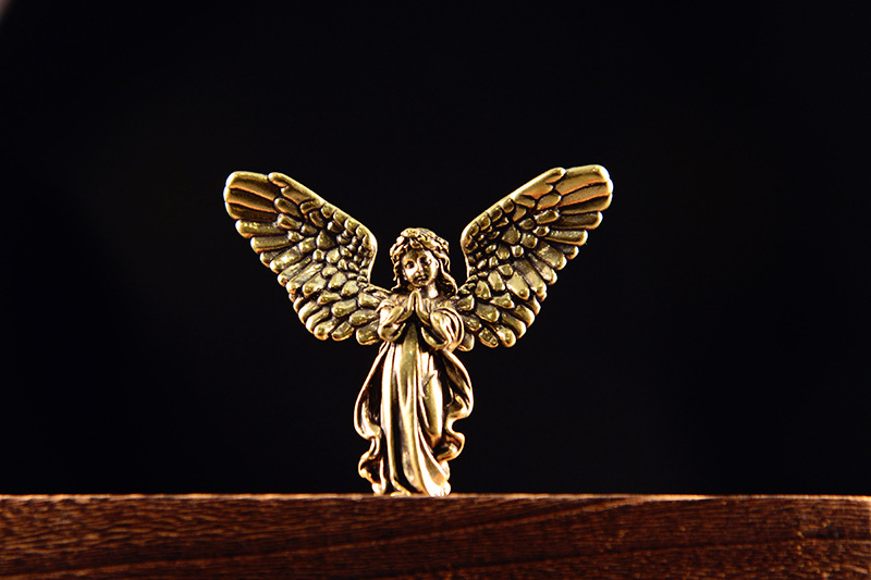 Title 3, Brass Angel Small Ornaments Guardian Angel Wing...