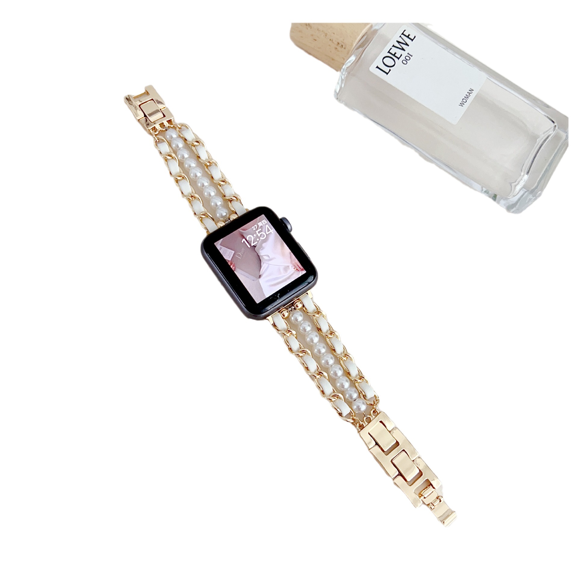 Intelligent Sports Metal Beads Leather Watch Strap - Image 10
