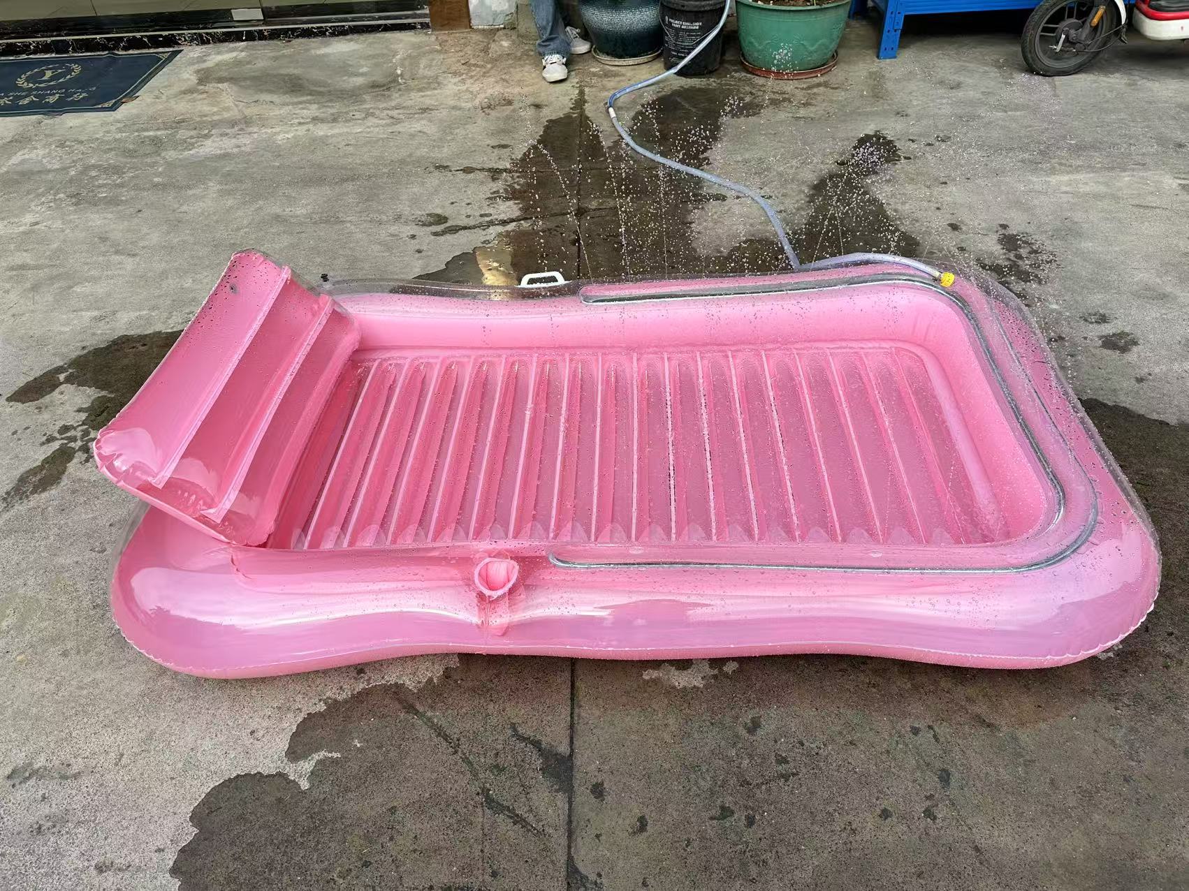 Inflatable Maple Leaf Floating Bed Swimming Ring Backrest Float Raft 6