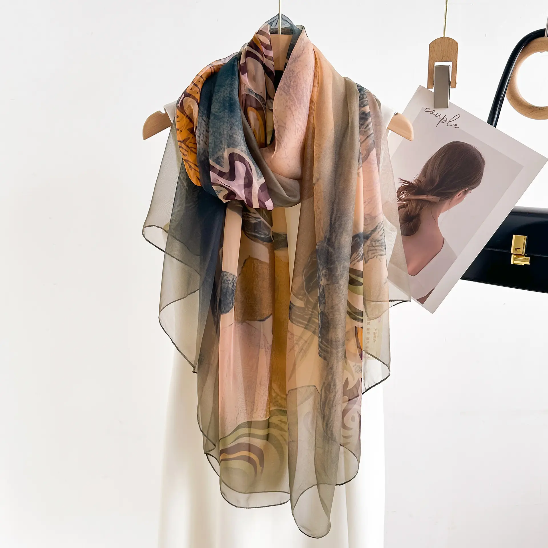 Youshou Silk Scarf Sun Protective Shawl Thin