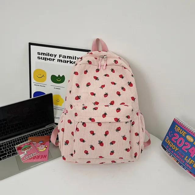 Women's Backpack Simple Japanese Style Students Schoolbag Outdoor Pink - Shop at LoveMi