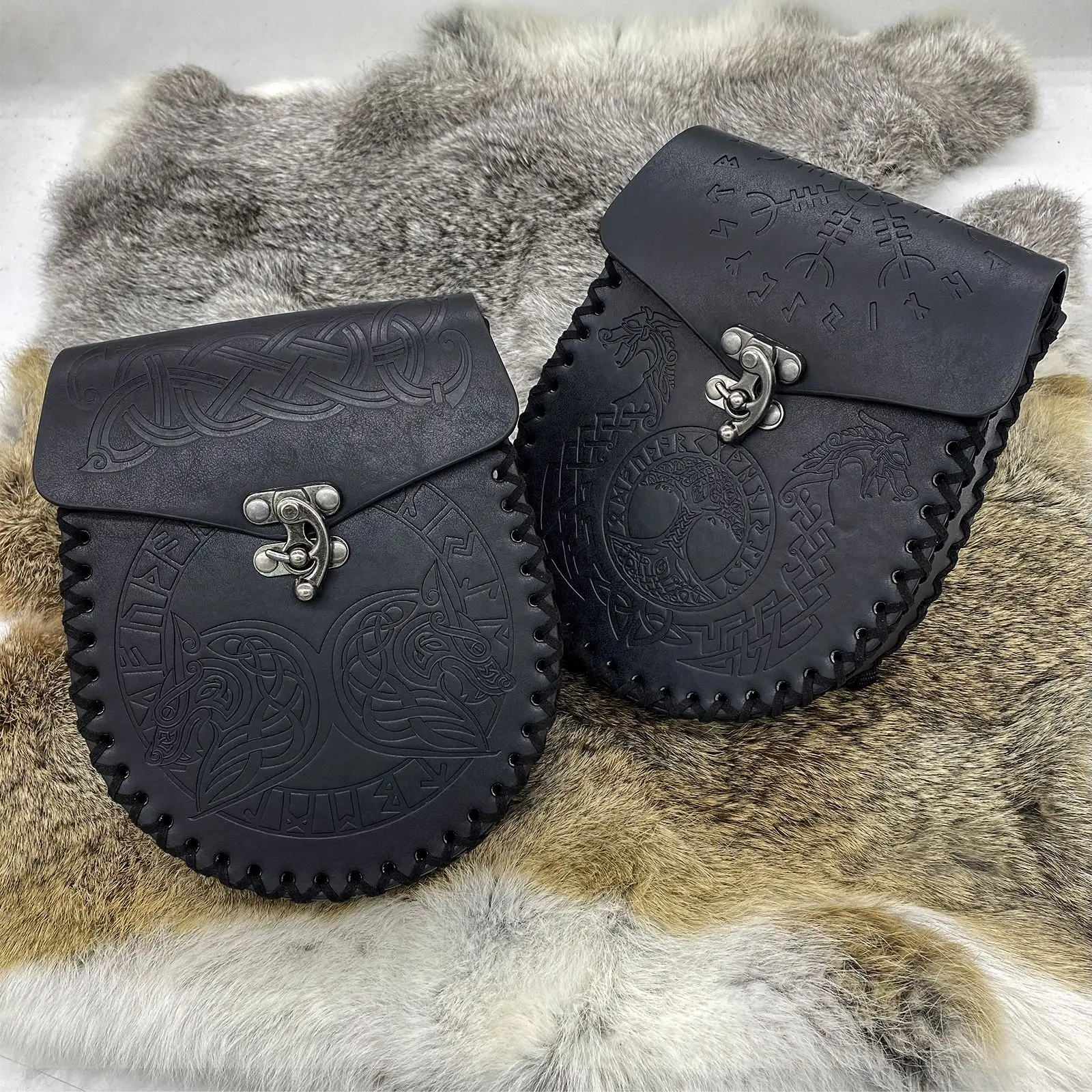 Viking Style Medieval Hanging Belt Coin Purse