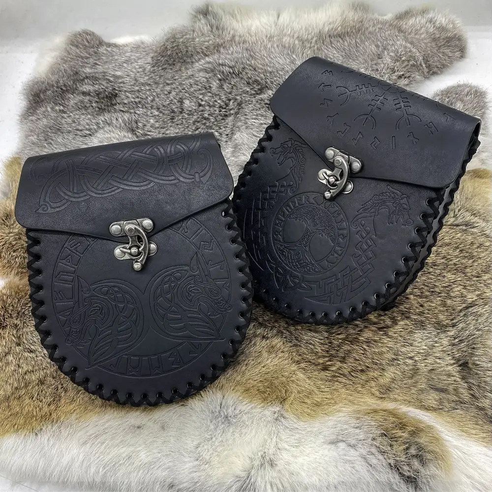 Viking Style Medieval Hanging Belt Coin Purse Vintage Bag