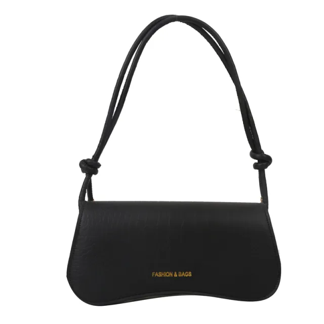 Summer Minimalist PU Underarm Bag Chic Solid Color Square Shoulder Purse Versatile Crossbody Tote For Women Elegant Office Black - Shop at LoveMi