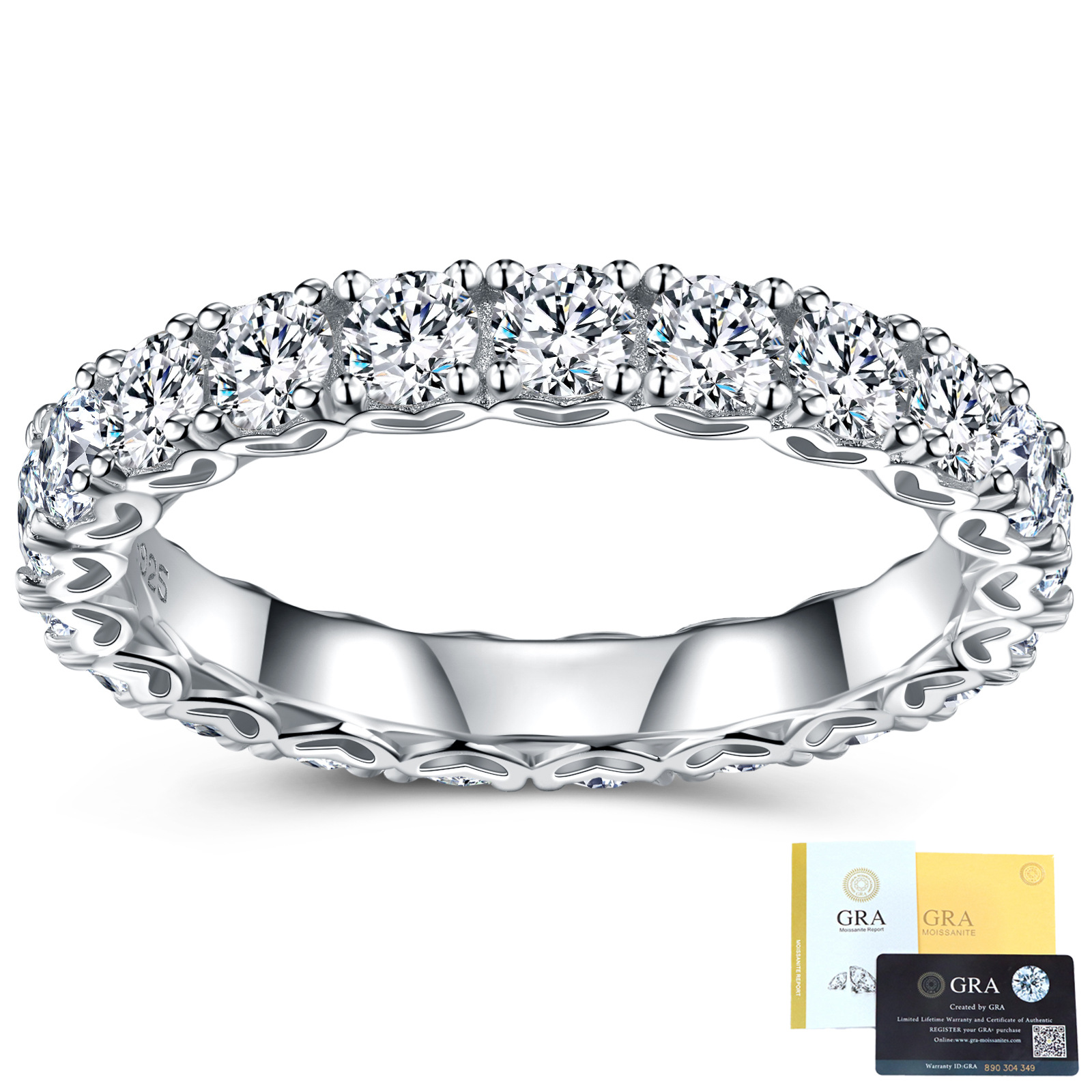 Sterling Silver Moissanite Ring, picture 2 of 5