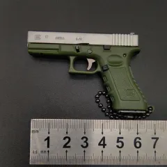 G17 Half Alloy Key Ring Model Guns Pendant Gift Toys - Silver Green Glk - View 1