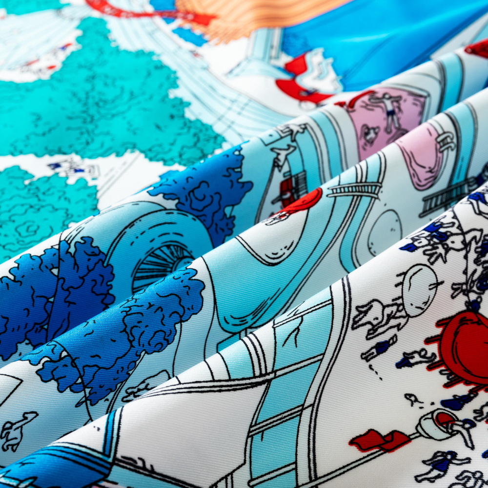 Women's 90cm Twill Versatile Printed Scarf