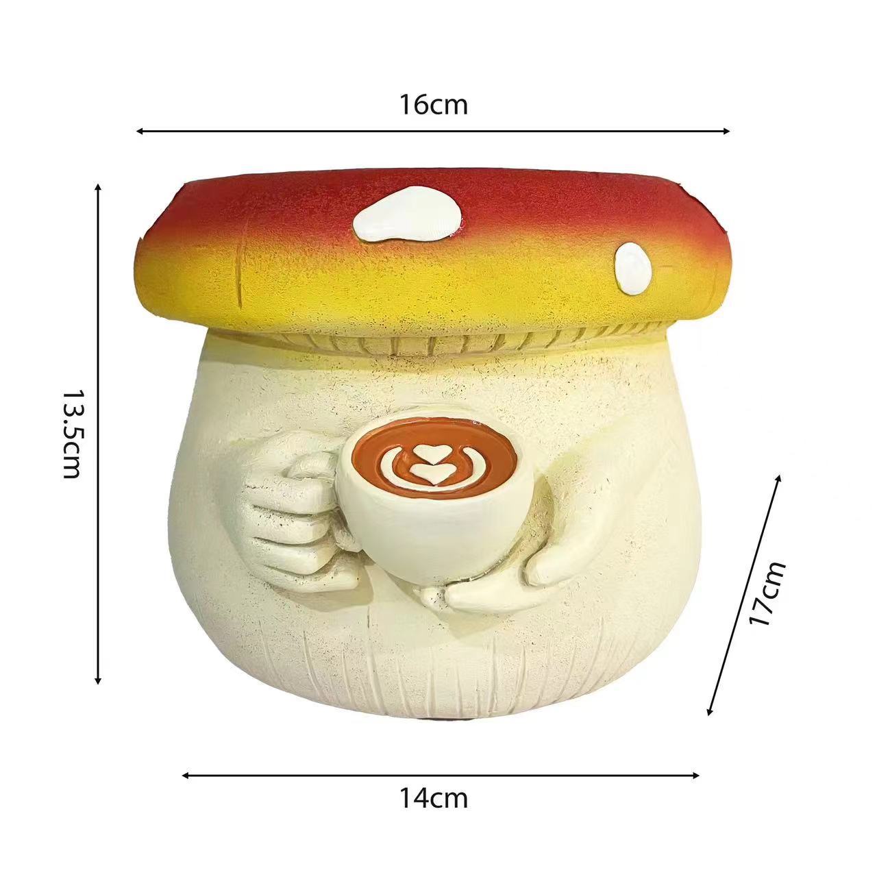 Coffee Cup Mushroom Flowerpot