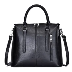 Single Shoulder Diagonal Cross Women's Handbag - Black - View 1