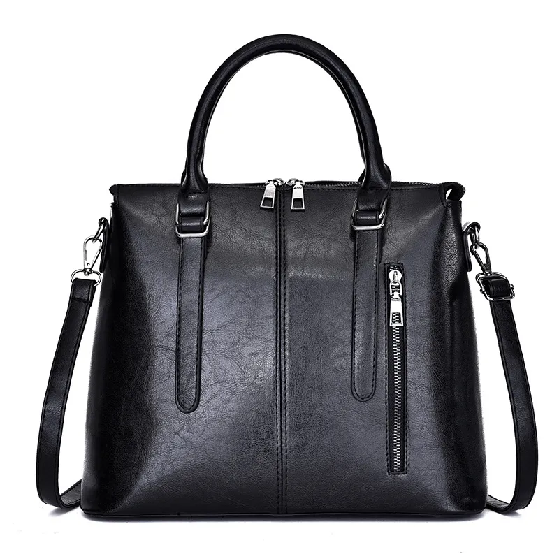 Single Shoulder Diagonal Cross Women's Handbag - Black