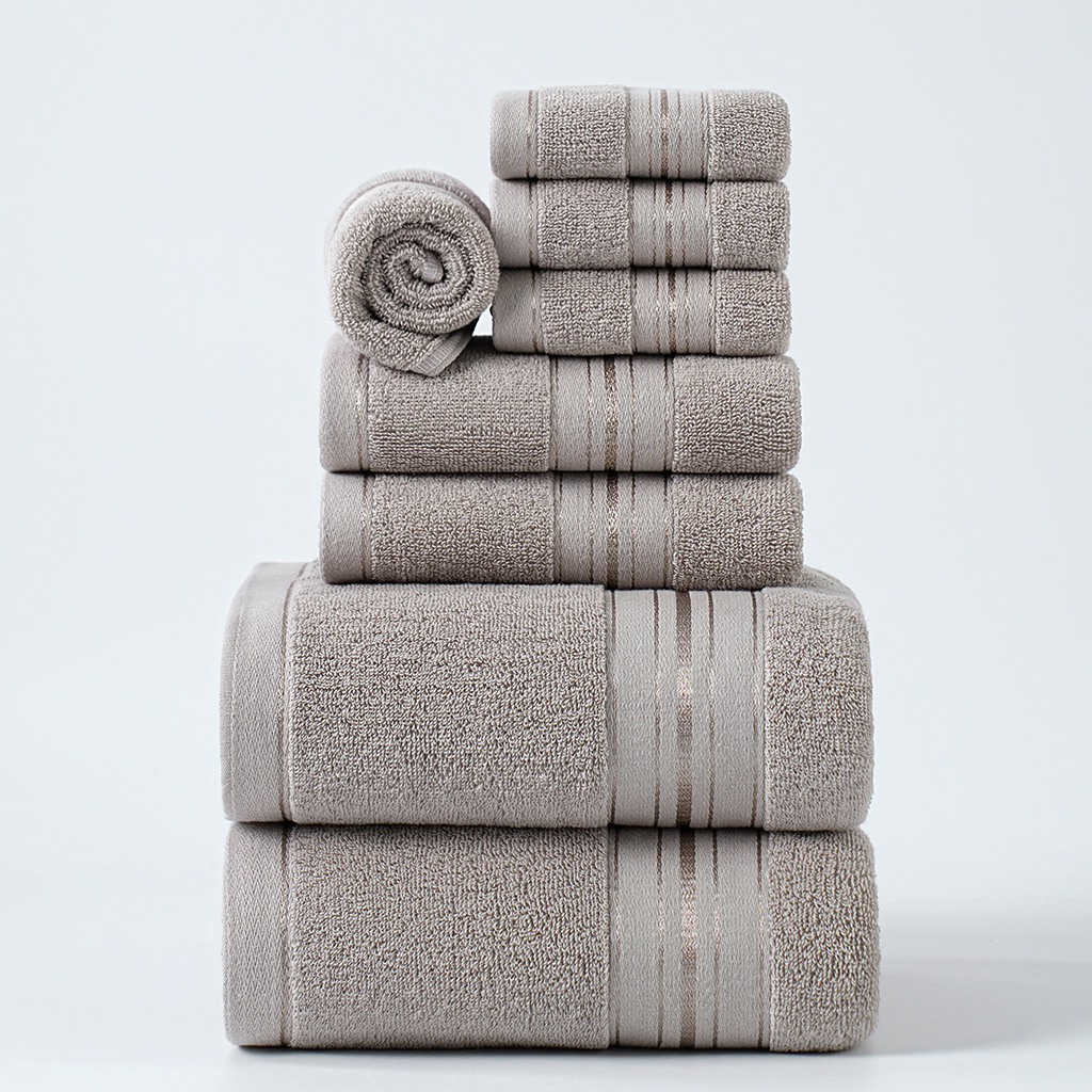 Pure Cotton Bath Towels For Home Use  Absorbent Towel Set For Adults 8