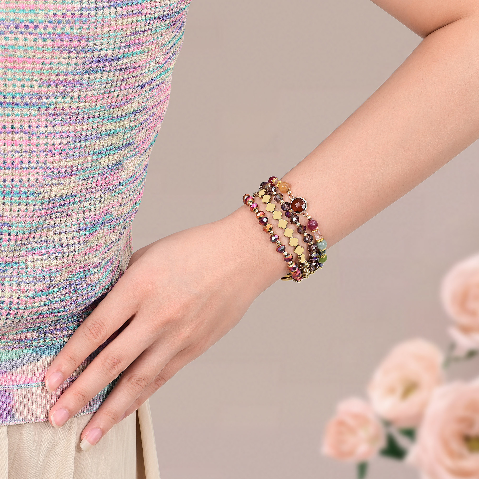 Amber-colored Fashionable Elastic Strap For Watches
