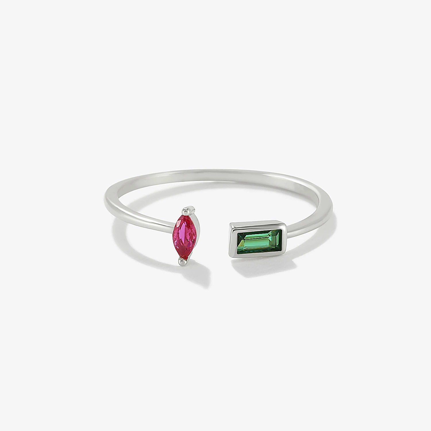 Design Colored Zircon Ring Creative Simplicity